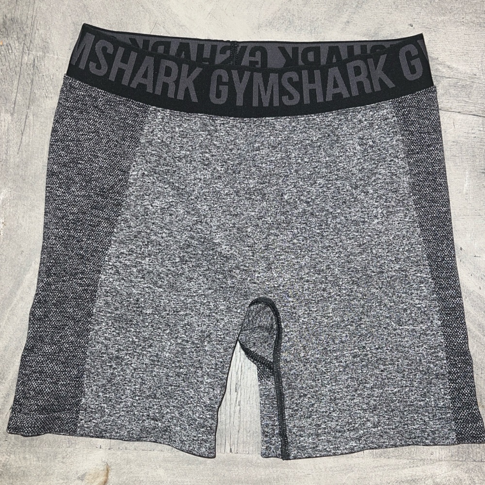 Gymshark Flex Shorts - Black Marl/Charcoal. Women’s Size Large.